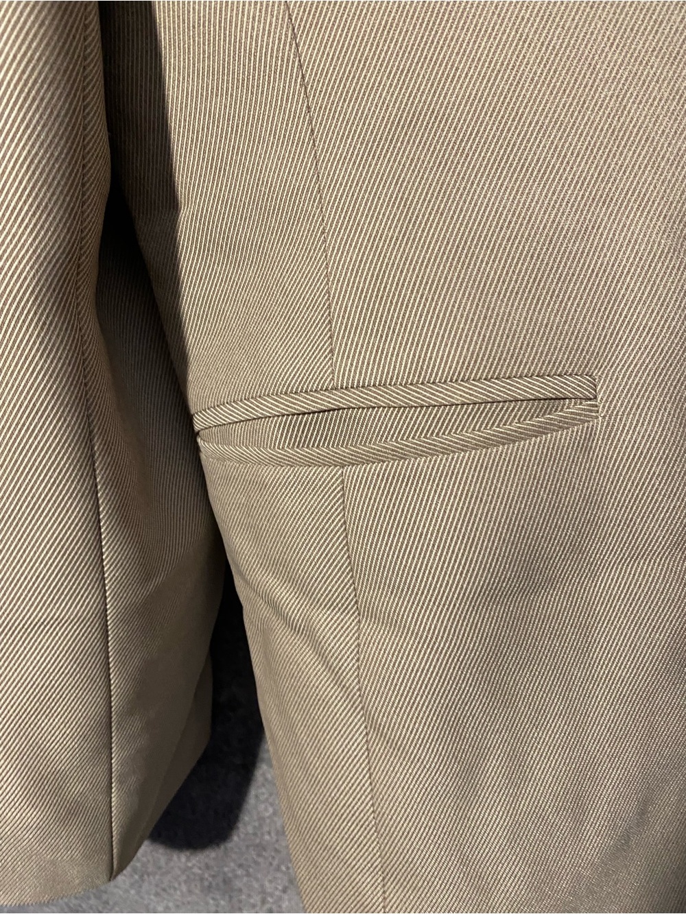 Alfani Womens Beige Tan Blazer Jacket Sz 16 Poly Rayon Single Button Career VTG - Picture 10 of 12
